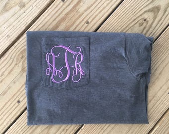 Monogram Pocket Tees NEW COLORS AVAILABLE