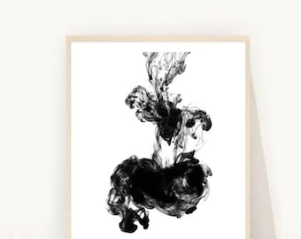 Minimalist Poster, Abstract Print, Printable Art, Black and White Print, Scandinavian Art, Modern Wall Art, Instant Download