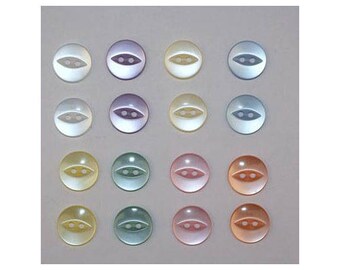 160 x buttons basic 14 mm 2 holes set K - 000815