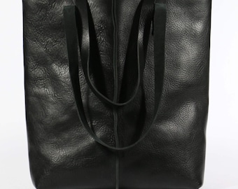 Leather tote bag ,handmade leather bag ,tote bag ,large leather bag,black leather bag,borsa di cuoio,