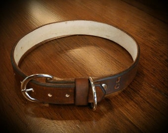 Antiqued Leather Dog Collar
