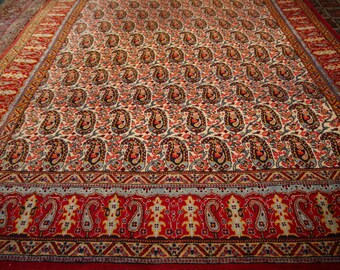 Vintage persian carpet Qum 10.7 × 6,11 ft 325 × 210 cm
