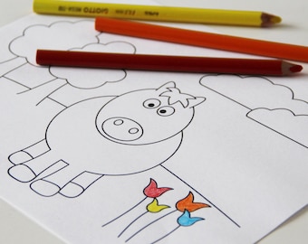 Printable coloring pages - farm animals