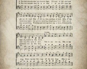 blessed assurance hymn print hymn art hymnal sheet blessed assurance sheet music