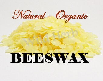 YELLOW ORGANIC BEESWAX Natural Pearls (Sweet Honey Pastilles / Pellets) 8 oz. size