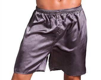 Personalized Men silk satin shorts Mens Silk Satin Pajamas Pants Lounge Pants Sleep Bottoms Men Sleepwear Underwear Boxers Shorts Nightwear