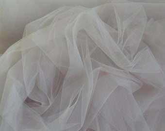 Pale grey soft luxury tulle Wedding tulle material Tutu fabric Tulle net fabric Tulle party decoration - 300 сm width #42