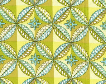 Quilting cotton fabric by the yard, 100% cotton designer fabric by Paula Prass. Green mosaic fabric. Need more fabric yardage? Just ask.