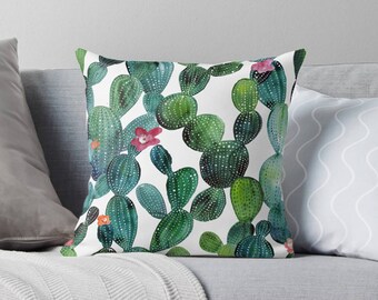 Cactus Pillow | Succulent Pillowcase | Succulent Pillow | Succulent Pillow Case | Succulent Throw Pillow | Succulent Pillow Cover