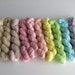 Choufunga / Cupcake Sock Mini Skein Pack 120g / handdyed superwash merino / semi solid / creativity pack / crochet / mini / pastel rainbow