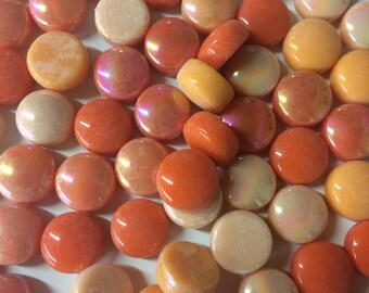 Orange Mix 1/2" Optic Drops-100g//orange gems//discount marble gems