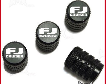 TOYOTA FJ Cruiser - Set Of 4 Lasered Logo Aluminium Tire Valve Caps (SKU-17831)