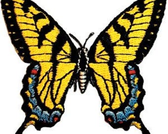 BUTTERFLIES SWALLOWTAIL BUTTERFLY, Officially Licensed, Iron-On / Sew-On, Embroidered Patch