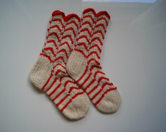 Knitted socks, handmade socks