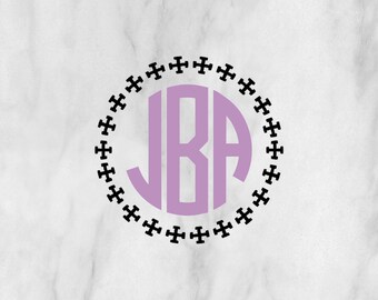 Tribal Circle Monogram Decal / Monogram sticker /laptop monogram / bottle monogram / car monogram / personalized monogram / car decal 22