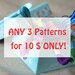 ANY 3 Patterns for 10 dollars ONLY Cross Stitch Pattern PDF embroidery baby cross stitch needlework modern cross stitch holiday cross stitch