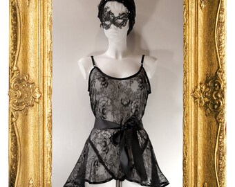 Black Lace Baby Doll Play Suit