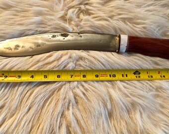 Bubinga Elk Antler Kukuri Reclaimed Leaf Spring Blade Made in Alaska Hand Forged