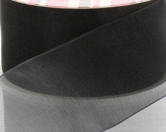 Black Sheer Organza Ribbon - Choose Width / Length