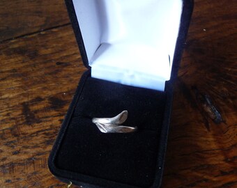 Unique handcrafted silver ring, reclaimed silver