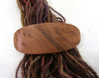 Small Wood Hair Barrette, Lace Redwood, lifetime guarantee, NO GLUE, french hairclip, wood accessory, wooden jewelry, long natural hair