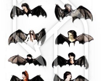 Halloween Wings... Digital Collage Print Sheet no136