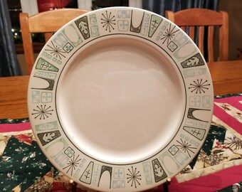 Vintage 10 1/2 Inch Dinner Plate Taylorstone Cathay Taylor-Smith and Taylor/ Mid-Century Modern Atomic Tableware / Sold By the Each