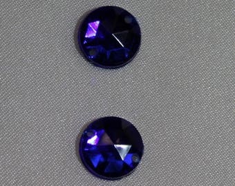rhinestone round 11 mm - blue