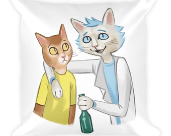 Rick and Meowty Cushion