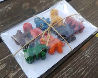 Dinosaur Crayons - 1 SET - Dinosaur Party Favors - Dinosaur Party - Kids Gifts - Stocking Stuffers - Easter Basket Stuffer - Dinosaur Crayon