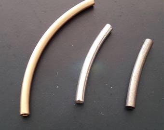 Cord 2 mm curved brass tube