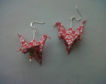 Origami Peace Crane Earrings