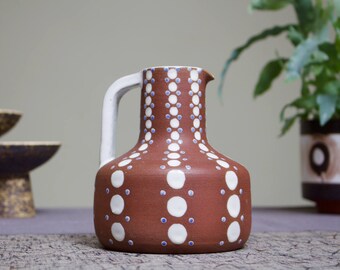 Midcentury Modern Scandinavian Studio Ceramic Pitcher / Vase by Ioska, Denmark