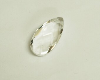 Faceted Clear Quartz Tear Drop Shape