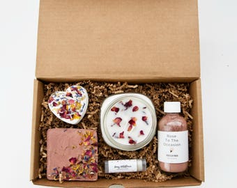Wildflower Natural Bath Gift Set / Best Bath Box / Spa Gift Set / Bath Gift Box / Organic Bath Set / Natural Spa Set / All Natural Skin Care