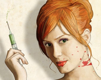 Slaughterhouse Starlets - Christina Hendricks Print