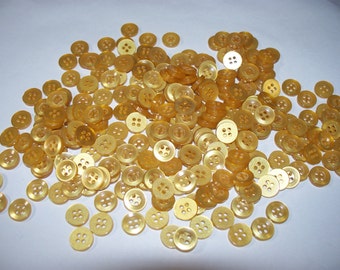 250 Small, Matching, Gold Colored Buttons, Lot SB-2 (Free US Shipping)