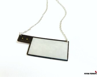 Butcher knife necklace, edgy jewelry, macabre jewelry, handpainted necklace