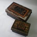Vintage Pair of Little Old Sewing Bank Tin Boxes