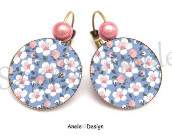 Earrings Sakura cherry blossom bead