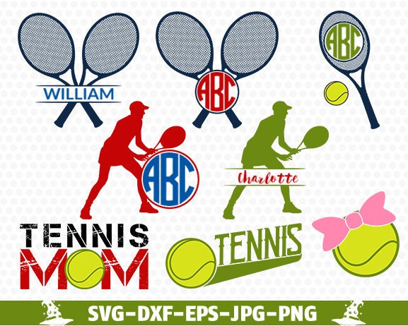 Download Tennis SVG Tennis Monogram Svg Tennis Racket and Ball SVG