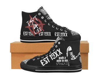Walk a Mile in My Chucks EST4Life High Top Sneakers