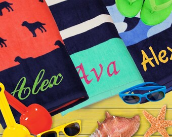 Beach Towels Personalized, Custom Beach Towel, Monogrammed Beach Towel, Embroidered Beach Towel, Beach Towel Monogram
