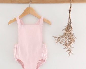 Baby Romper, Baby Pink Romper, Kids Romper, Romper, Pink Romper, Sunsuit, Playsuit, Baby Sunsuit, Baby Pink Dune Romper