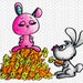 Image #55 - Bunny In Love Digital Stamp by Sasayaki Glitter Stamps - Naz - Line art only - Black and White
