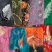 Over 250g Boho Bohemian embroidery fabrics for junk journal or other crafts, Colorful fabric scrap Pack, ZS-02