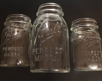 Antique Ball Perfect Mason Jars - Set of 3