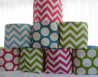Storage bin, toy storage, girl storage, 8 x 8 x 8 Choose your fabric