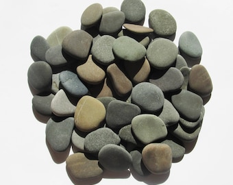 55 Guest Book Stones Wedding Stones Beach Wedding Favors Wish Stones Natural Flat Beach Stones Craft Stones Wishing stones (WS-11)