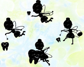 Tooth Fairy svg, dxf, eps, studio v3, jpeg, png, file for Silhouette Cameo, Curio, cut file for cutting machines, instant download